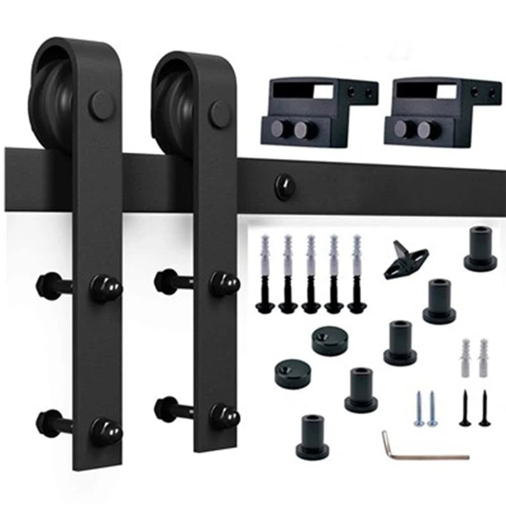 Gray Finish Barn Door with Hardware Kit T83933