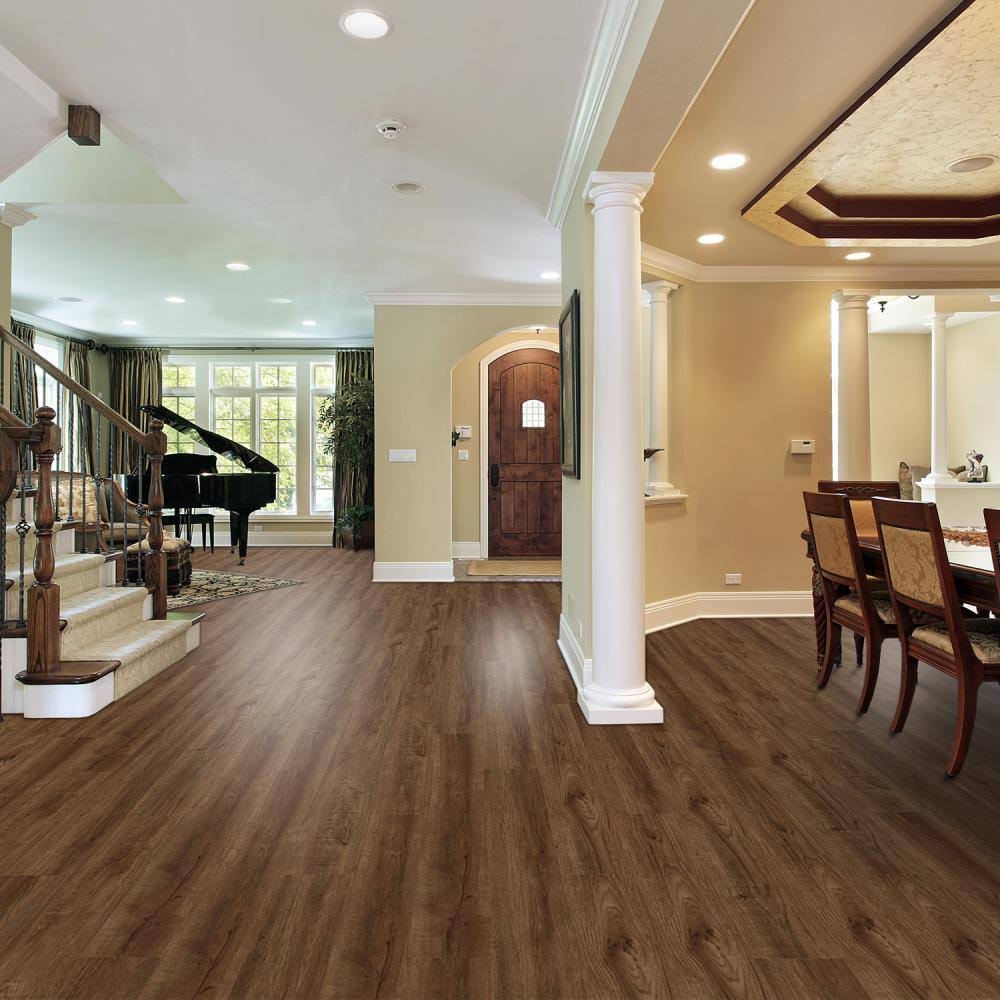 Embossed Vinyl Flooring, American Oak, Brown C483011