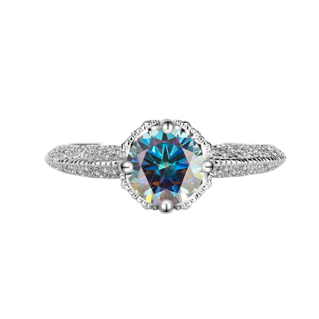 1ct VVS1 Moissanite Engagement Ring S925 Sterling Silver Z967