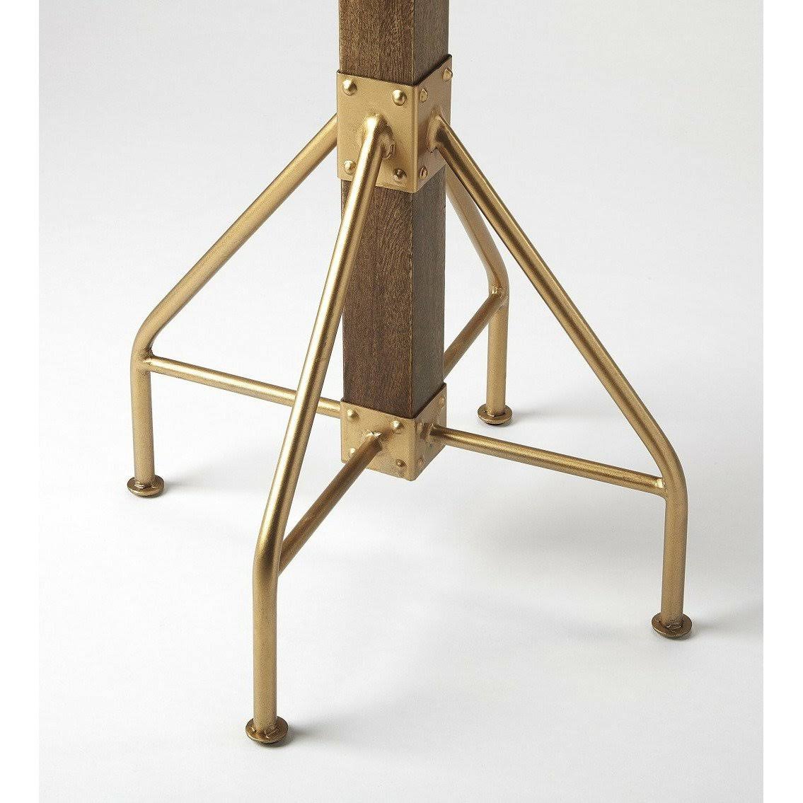 Wood & Antique Gold Coat Rack Tree F232