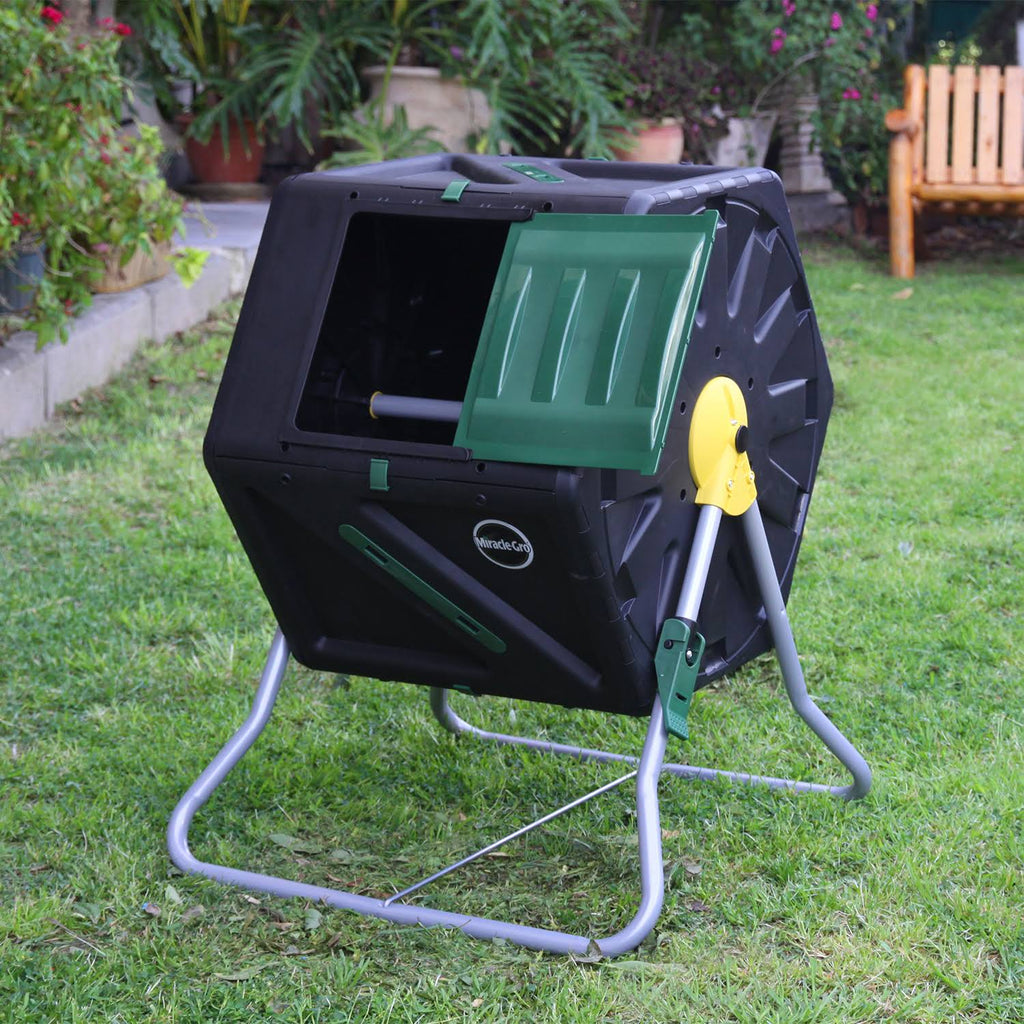 28 Gal Black Garden Composter with Hand Tool Kit Y301
