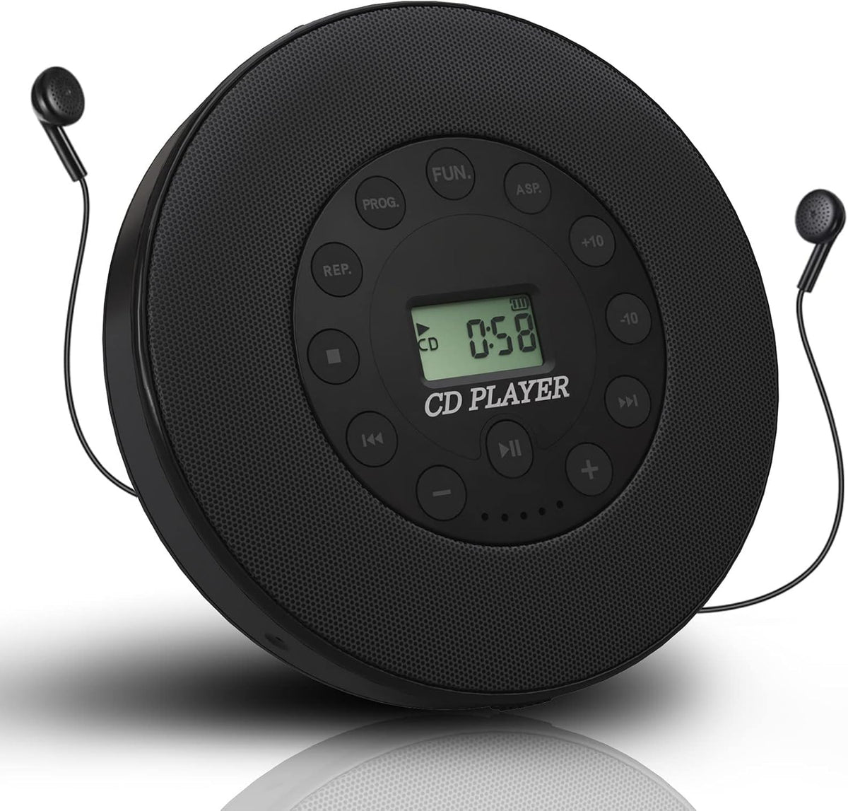 Portable CD Player with Stereo Speakers, 2000mAh Battery, White, Pack of 2 T5250