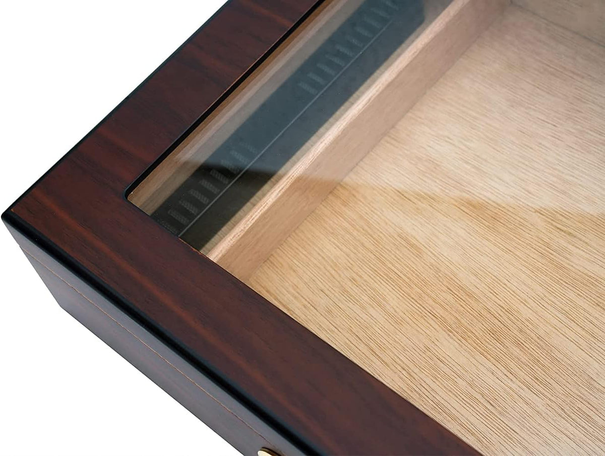 Walnut Spanish Cedar Box with Hygrometer and Humidifier, Pack of 2 C943113