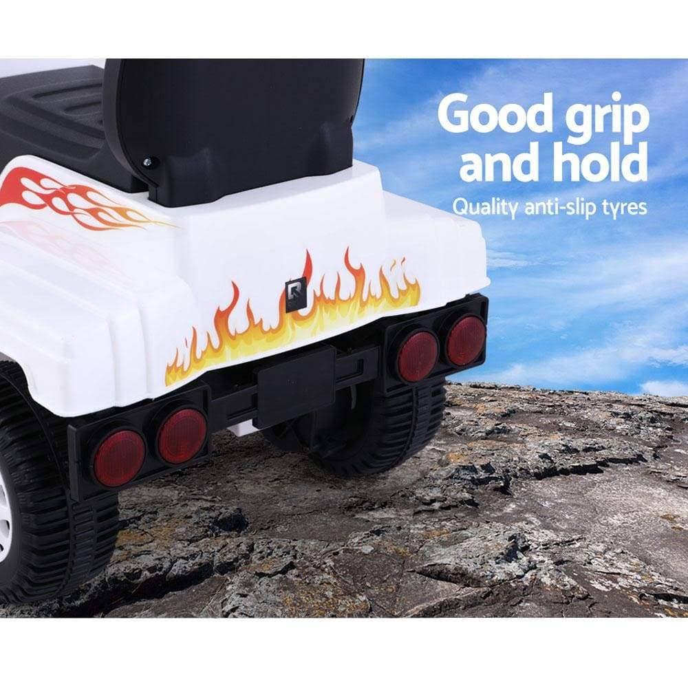 White Ride On Battery Toy Car A2244