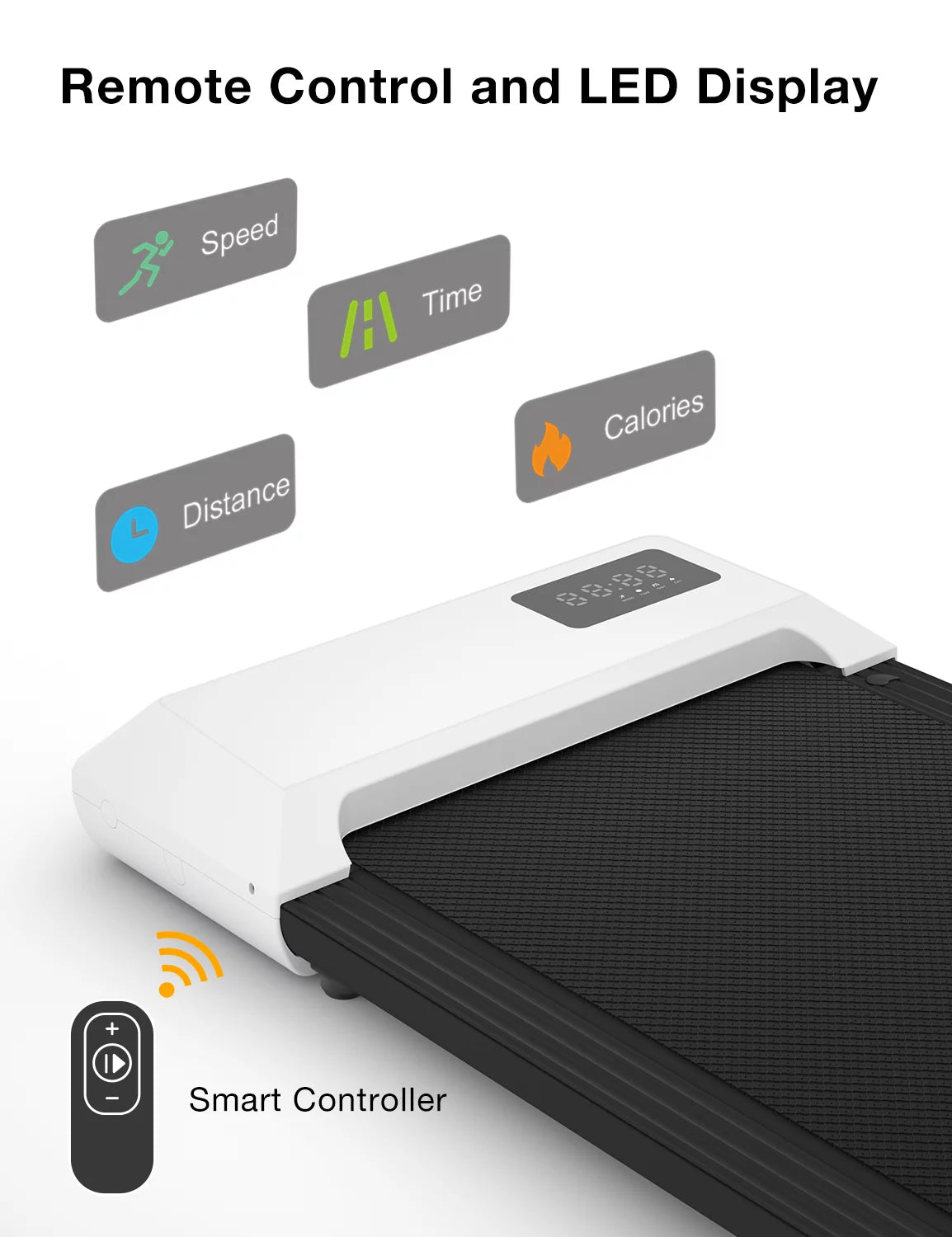 2.5Hp Walking Pad Under Desk Treadmill with Remote Control and LED Display H530