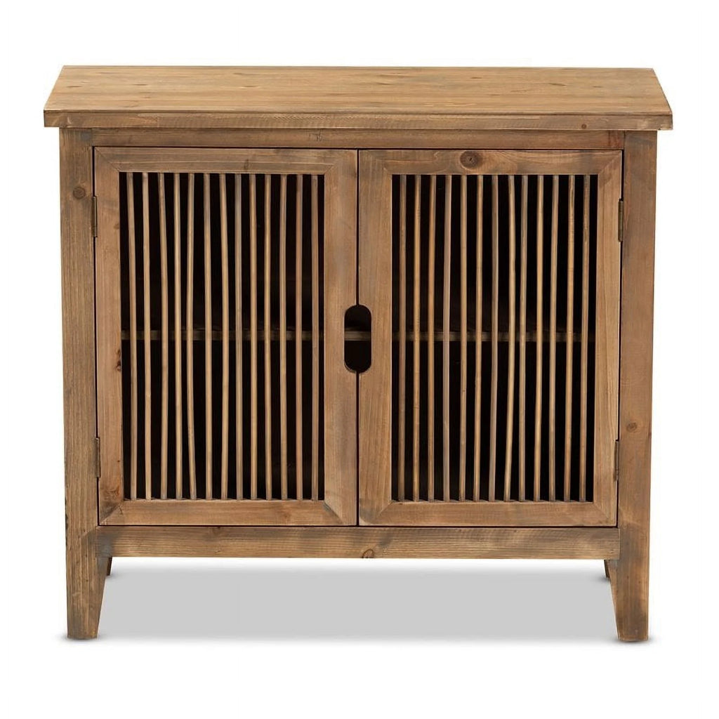 Medium Oak 2-Door Wood Storage Cabinet G791