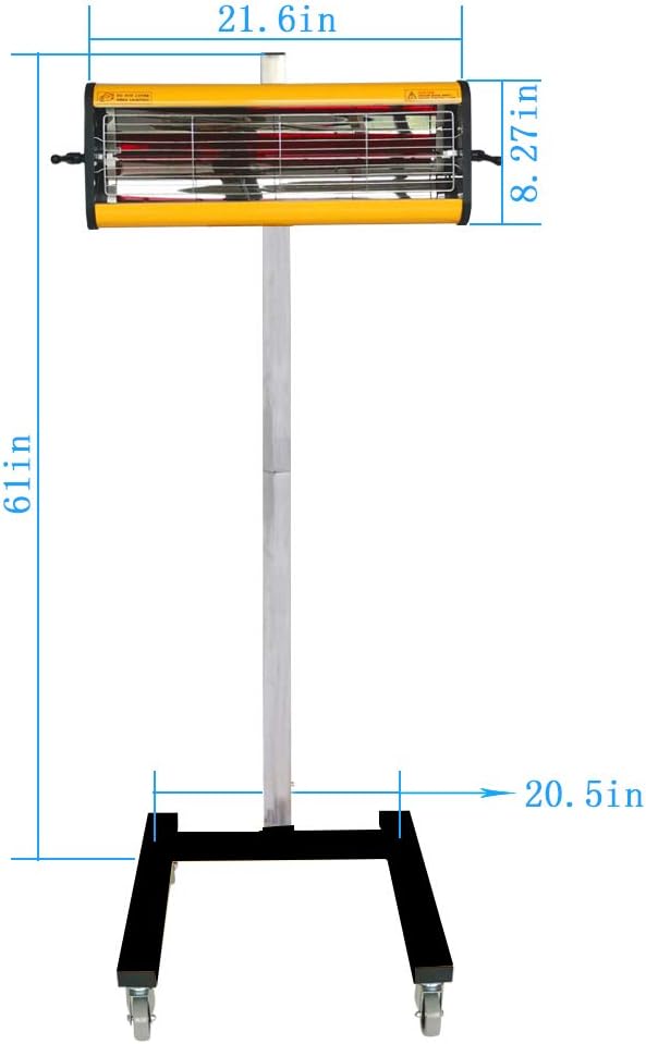 Infrared Paint Curing Lamp with Stand 1050W E687330
