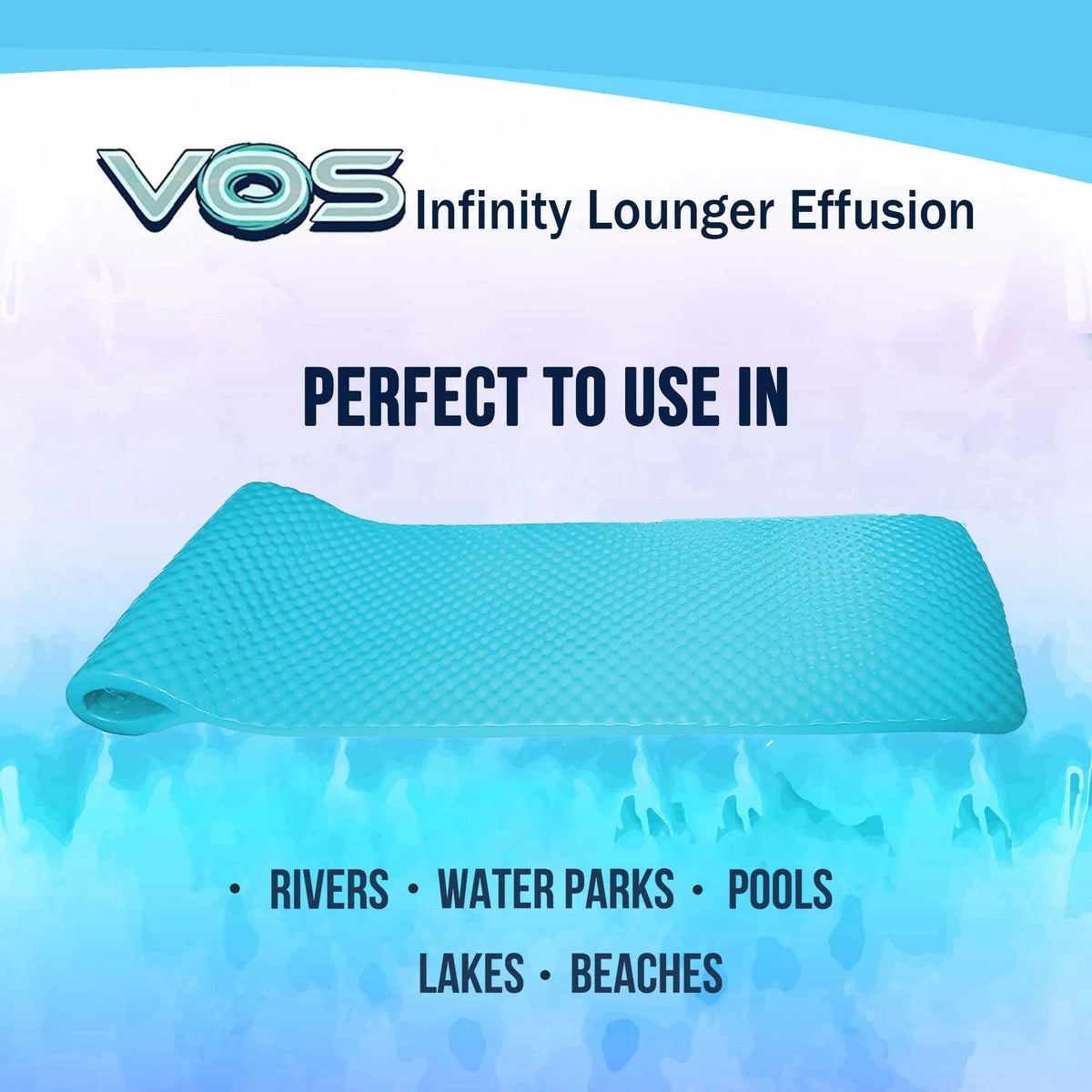 Seafoam Blue Foam Swimming Pool Lounger Mat J76211