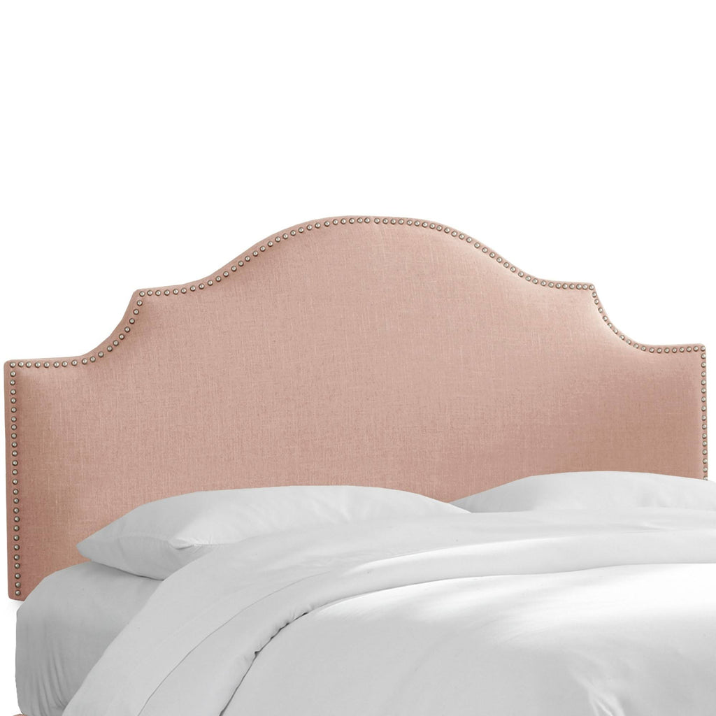 Linen Blush King Notched Headboard O438