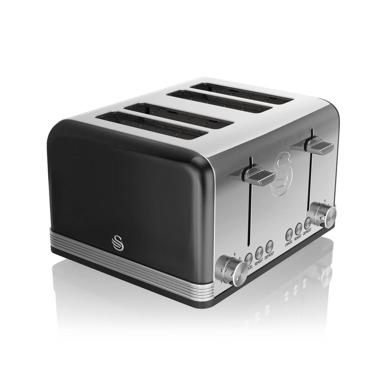 Black 4 Slice Toaster T191