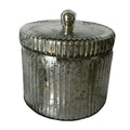 5" Silver Antique Earl Grey Scented Soy Wax Candle with Lid E8312