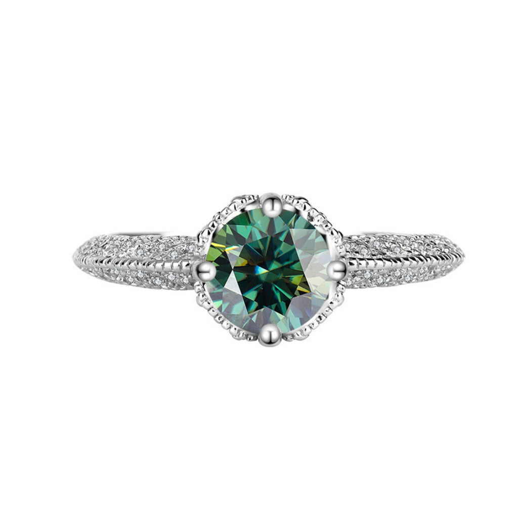 1ct VVS1 Moissanite Engagement Ring S925 Sterling Silver Z967