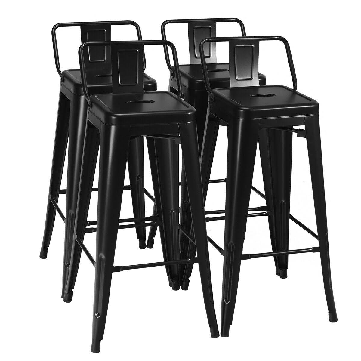 Black Metal Barstools Set of 4 C966151