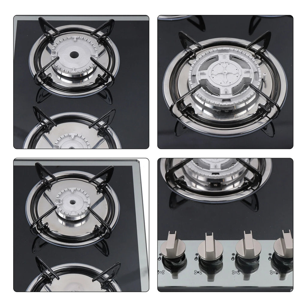 30" Gas Cooktop 5 Burners Tempered Glass Top Black K9926