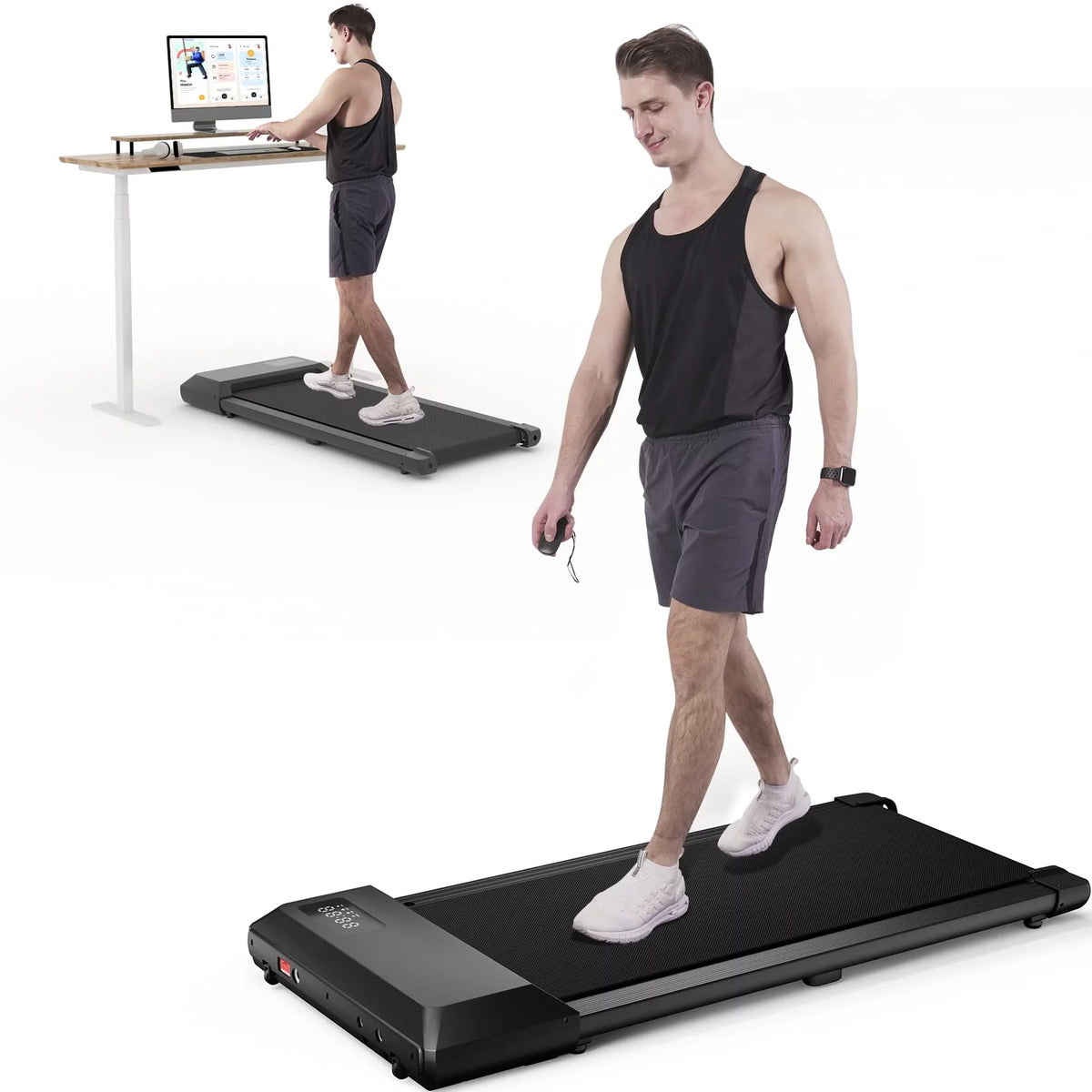 2.5Hp Walking Pad Under Desk Treadmill with Remote Control and LED Display H530