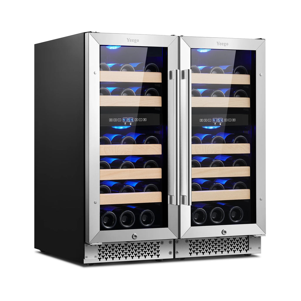 30 Wine and Beverage Refrigerator, Two 15 Coolers, 33 Bottles and 80 Cans G6123