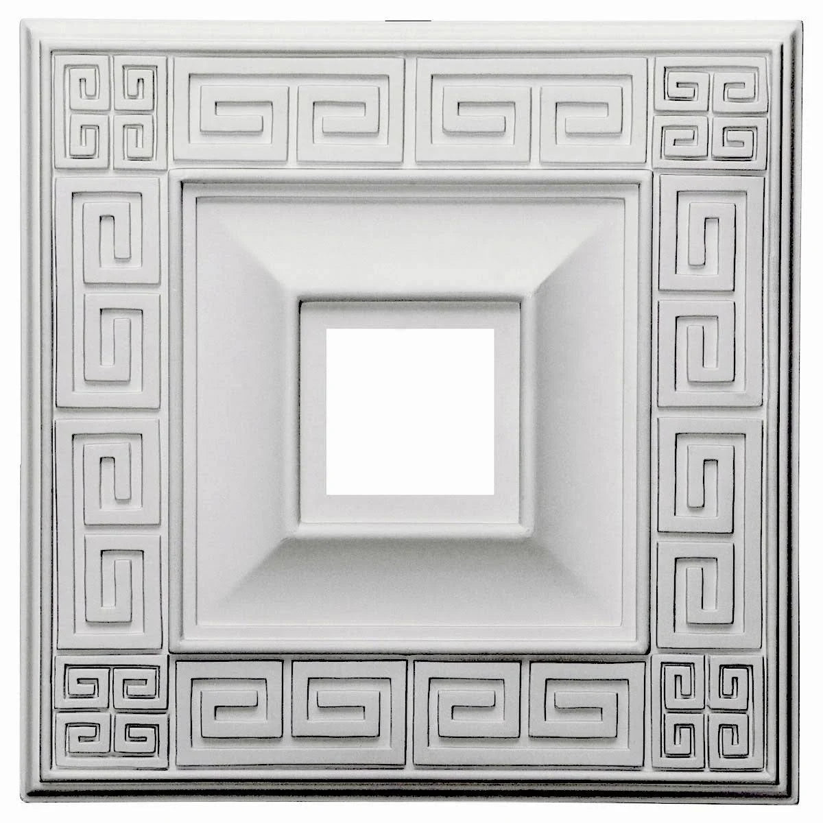 18x22W x 18x22H x 3 1/2x22ID x 1 1/8x22P Ceiling Medallion O44748