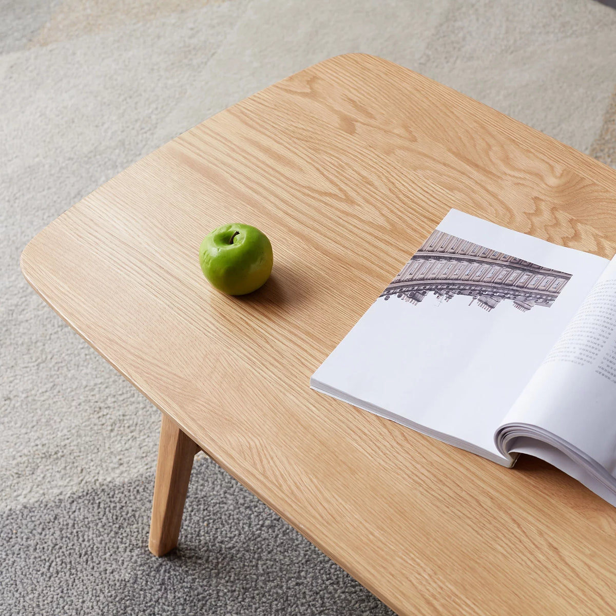 Solid Wood Coffee Table with Storage Shelf A93731