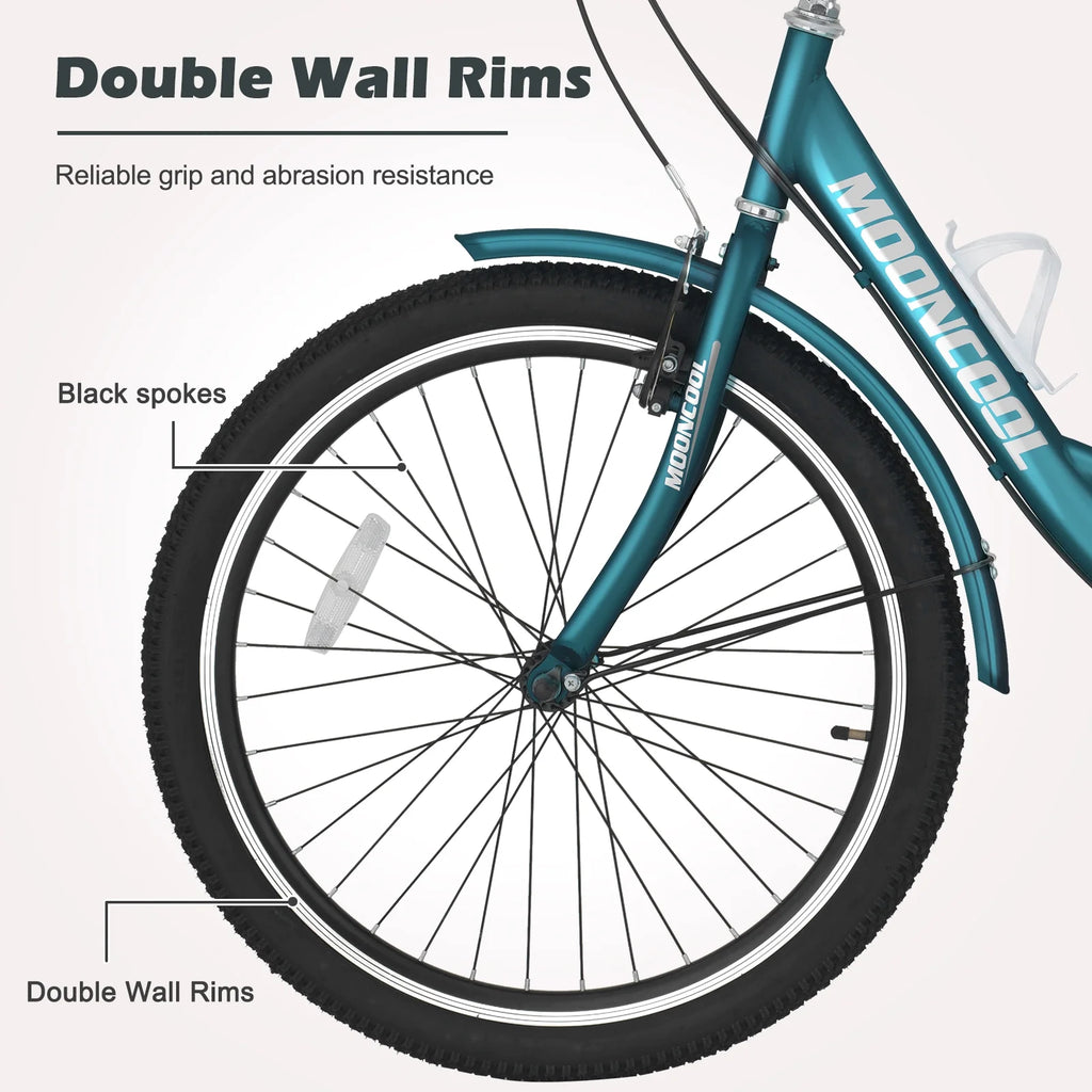 Tricycle 20" Wheels 7-Speed 3 Wheels Bike with Basket P50239