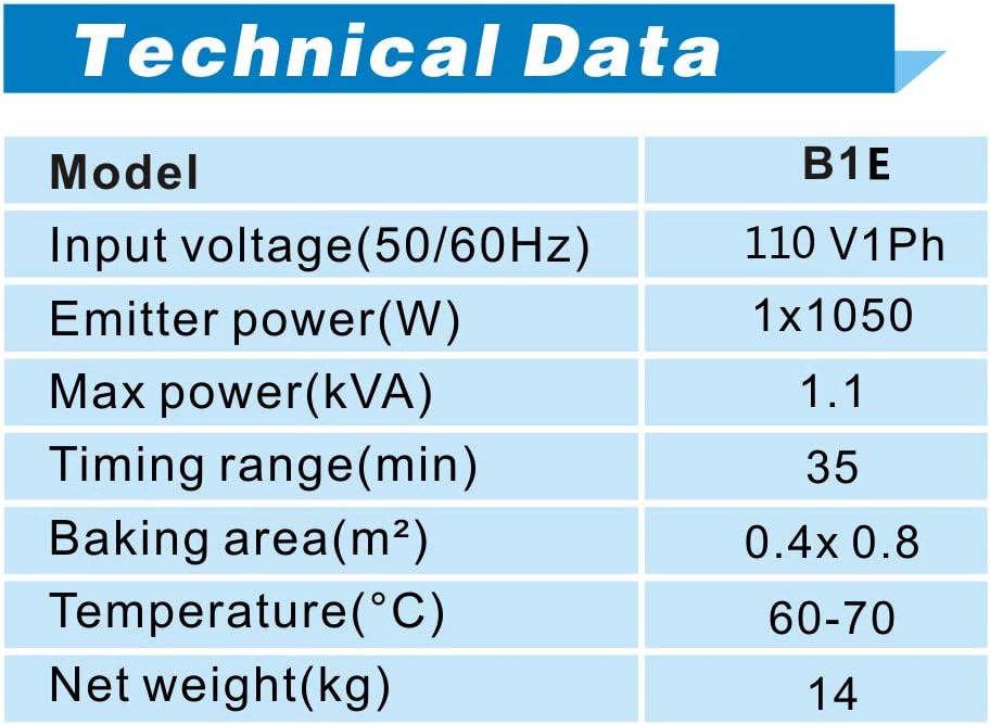 Infrared Paint Curing Lamp with Stand 1050W E687330
