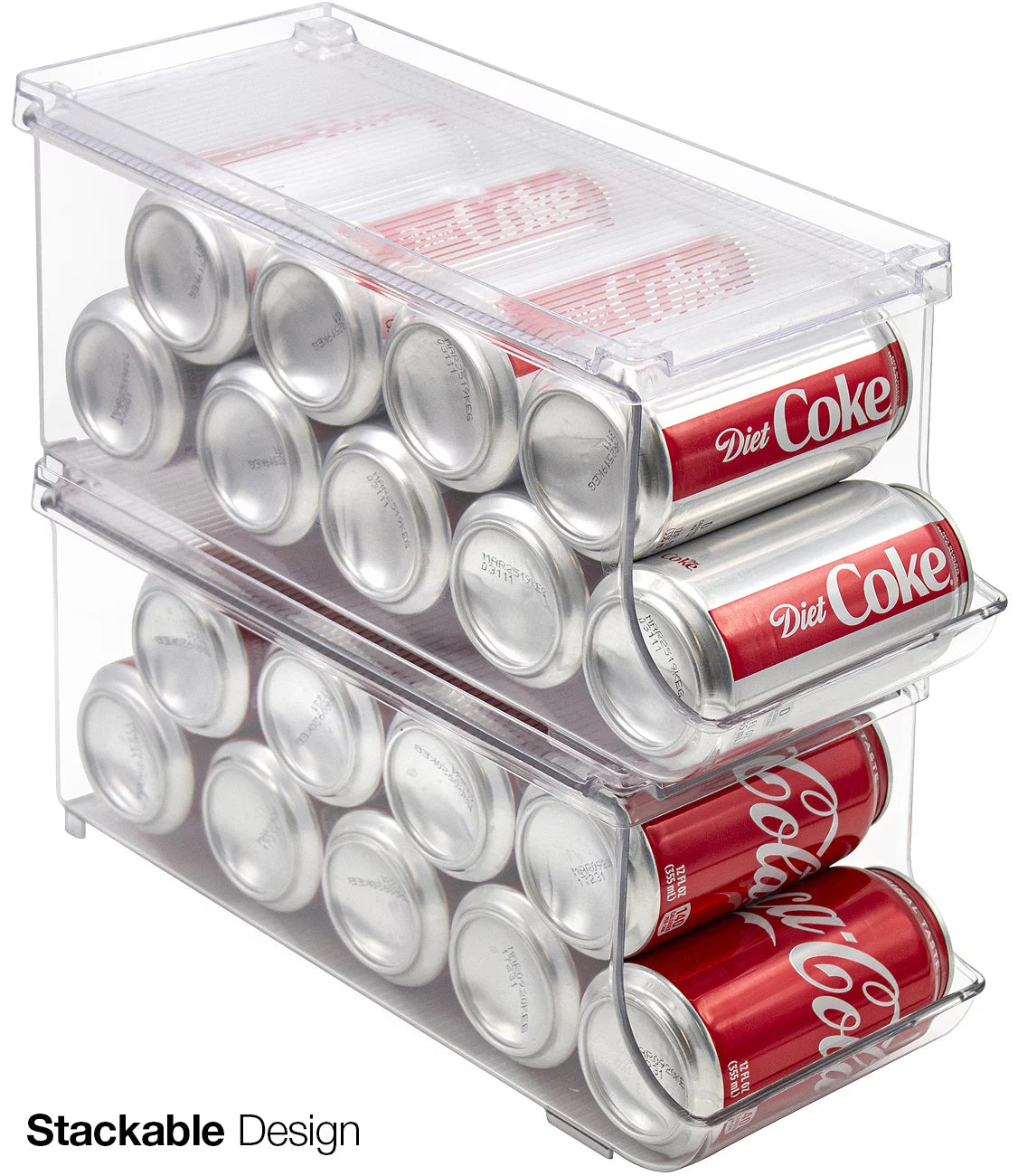 Clear 9 Cans Capacity BPA-Free Soda Can Organizer 2-Pack C95119