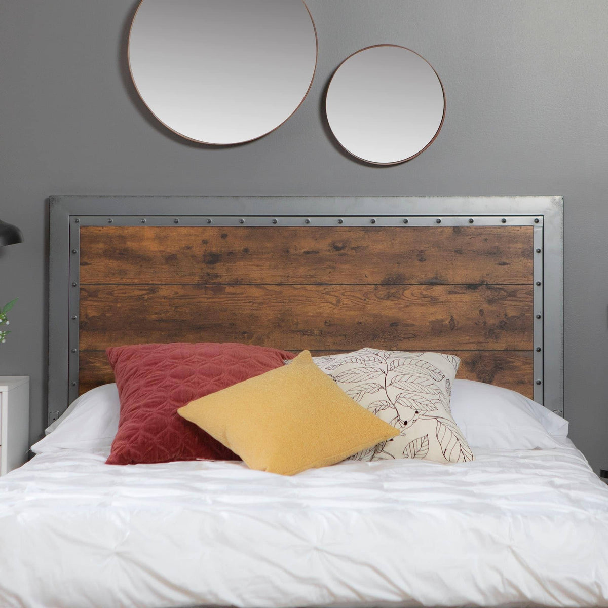Queen Metal and Wood Headboard M171