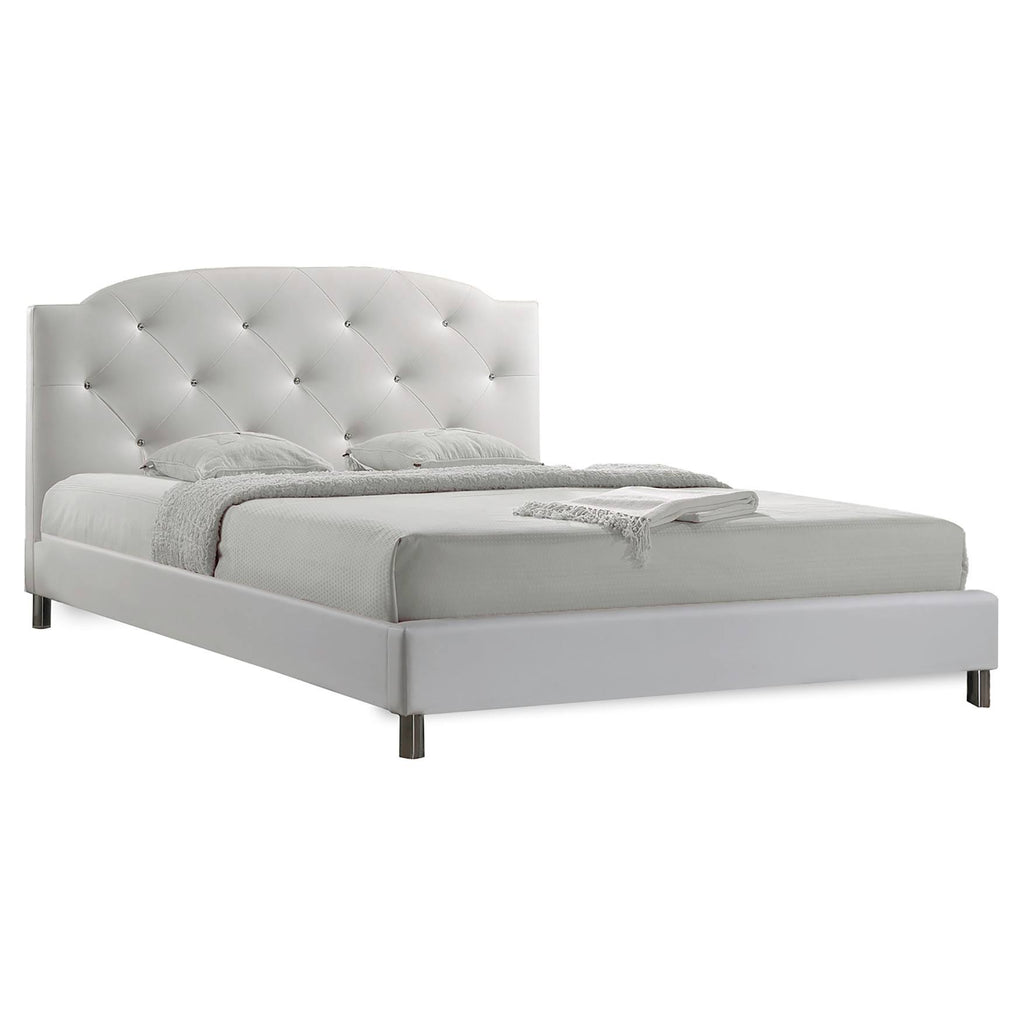 White Full Wood Bed L12794