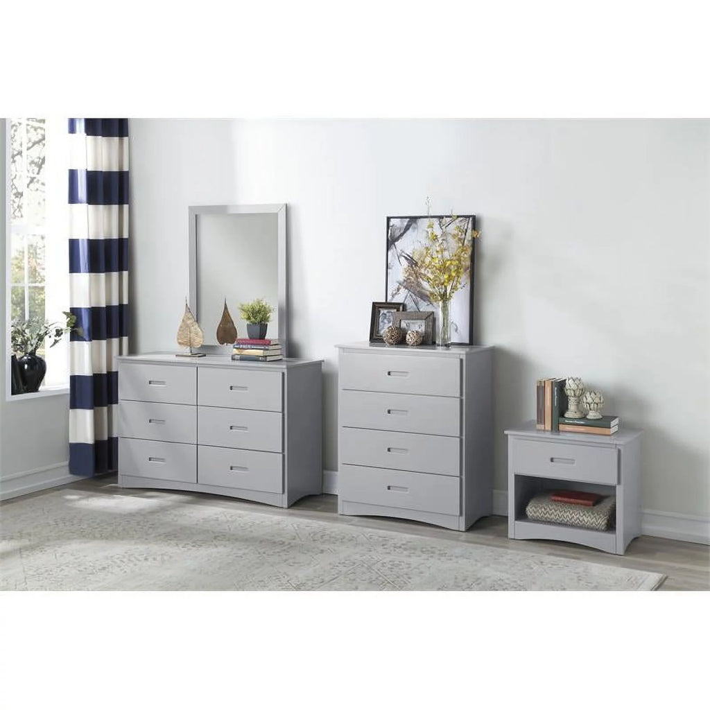 Gray 6 Drawer Wood Dresser U858606