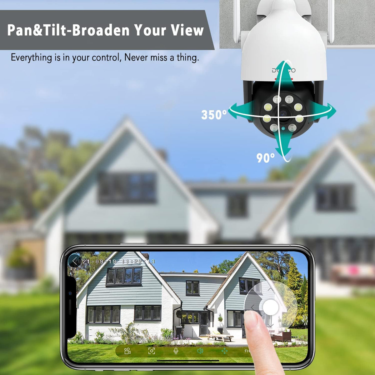 1080P Dome Security Camera with Motion Detection and Siren H732785