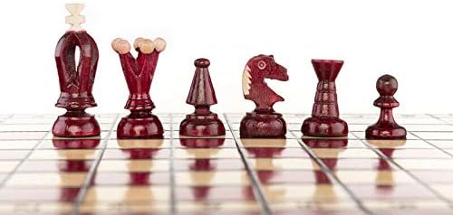 Vintage Carved Wooden Chess Set B91493