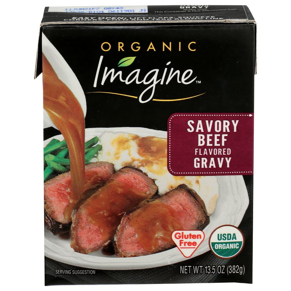 Organic Savory Beef Flavored Gravy, 13.5 Fluid Ounce D424