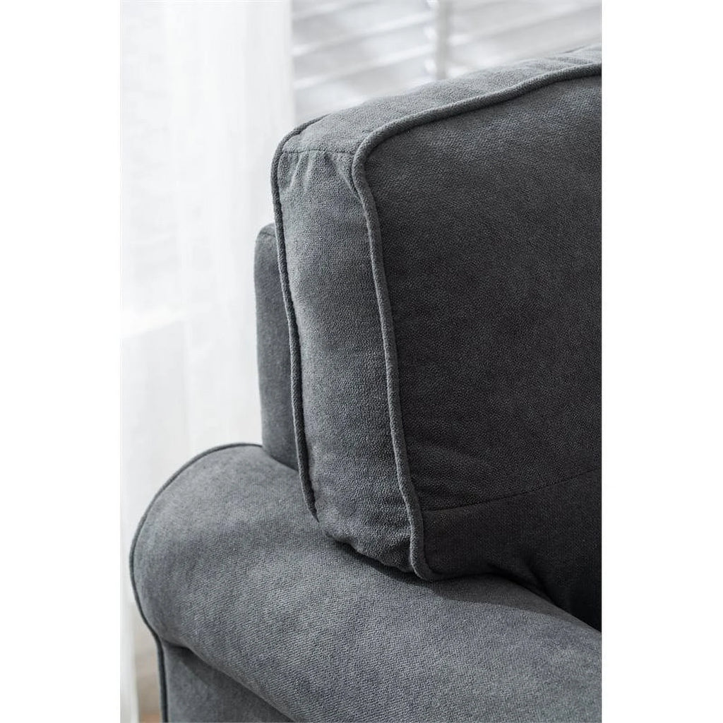 Gray Linen Fabric Indoor Chaise Lounge C539