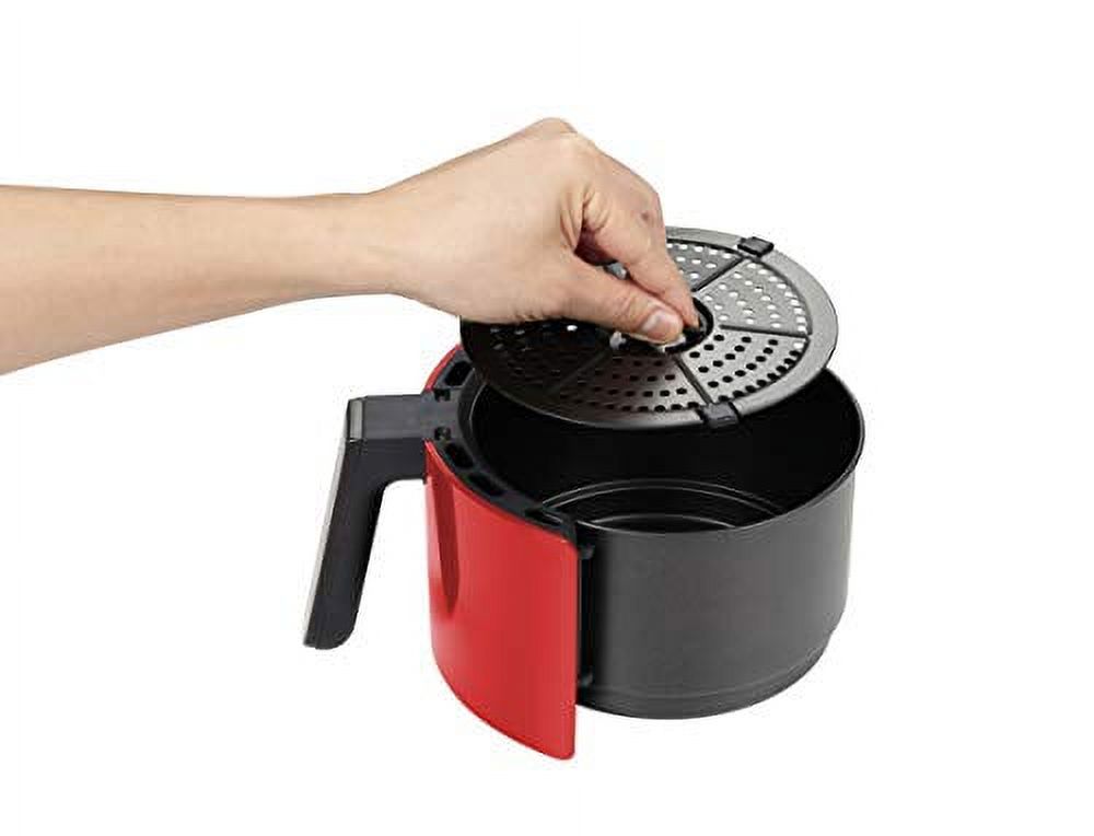 Red/Silver Electric Mini Air Fryer with Digital Touchscreen V628