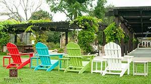 Resin Teak Red Plastic HDPE Poly Lumber Adirondack Chair B88339