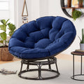Navy Fabric Papasan Chair P429383