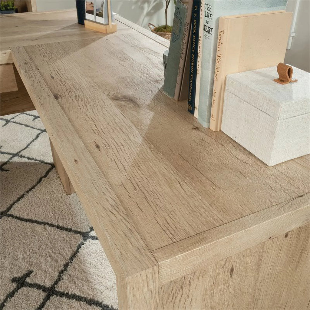 L-Shaped Engineered Wood Home Office Desk in Prime Oak I766448