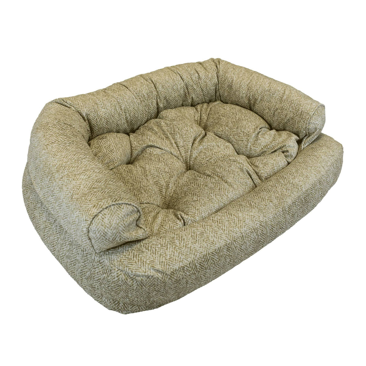 Small Overstuffed MicroSuede Pet Sofa D849