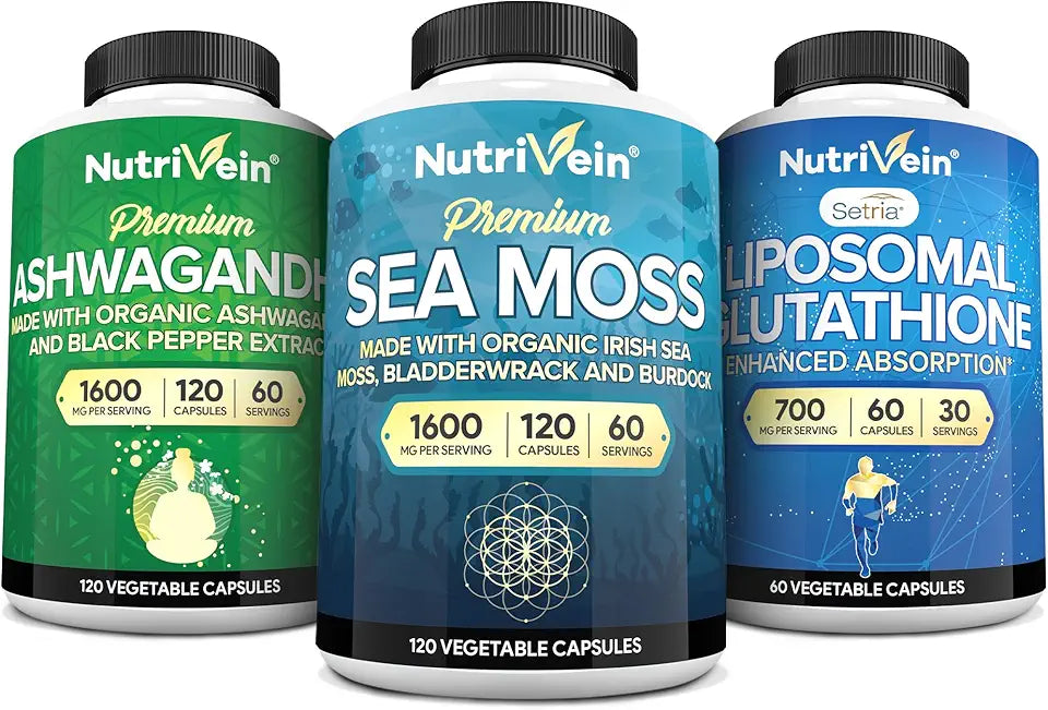 Irish Sea Moss Ashwagandha Liposomal Glutathione Capsules Y712