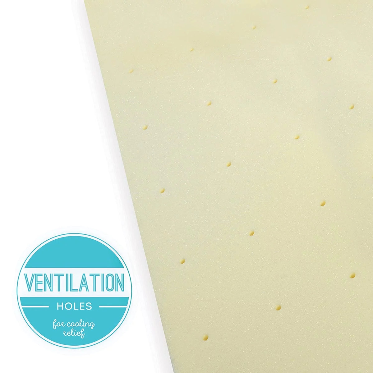Ventilated Memory Foam Crib and Toddler Mattress Topper with Waterproof Cotton Cover O1328