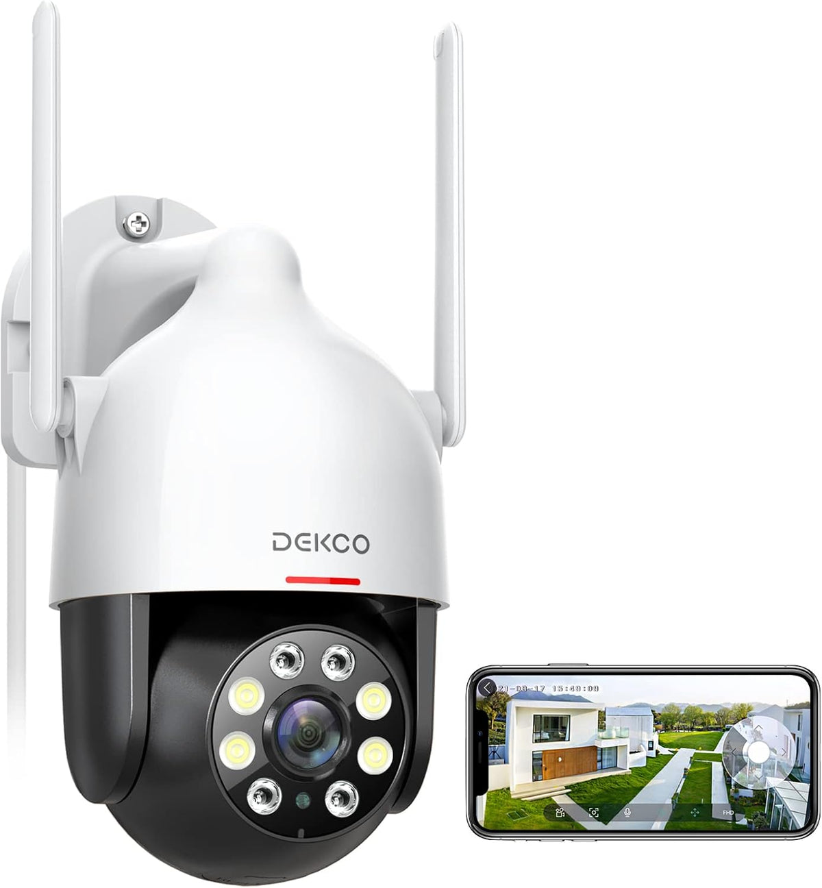 1080P Dome Security Camera with Motion Detection and Siren H732785