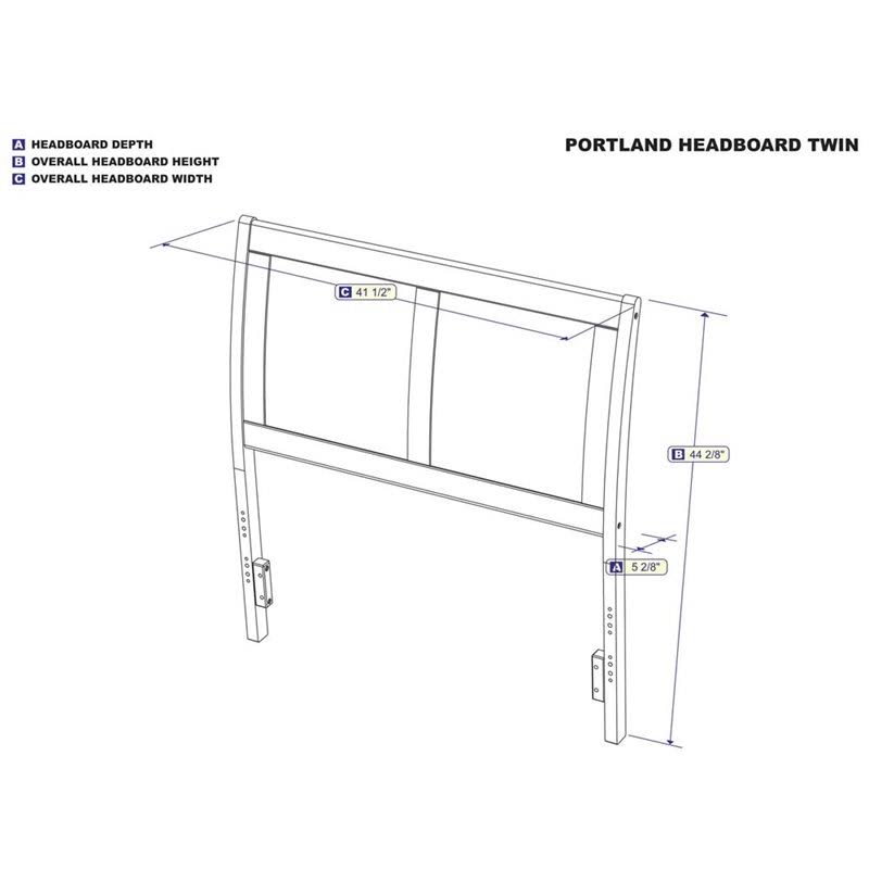 Twin Sleigh Headboard in White B60017
