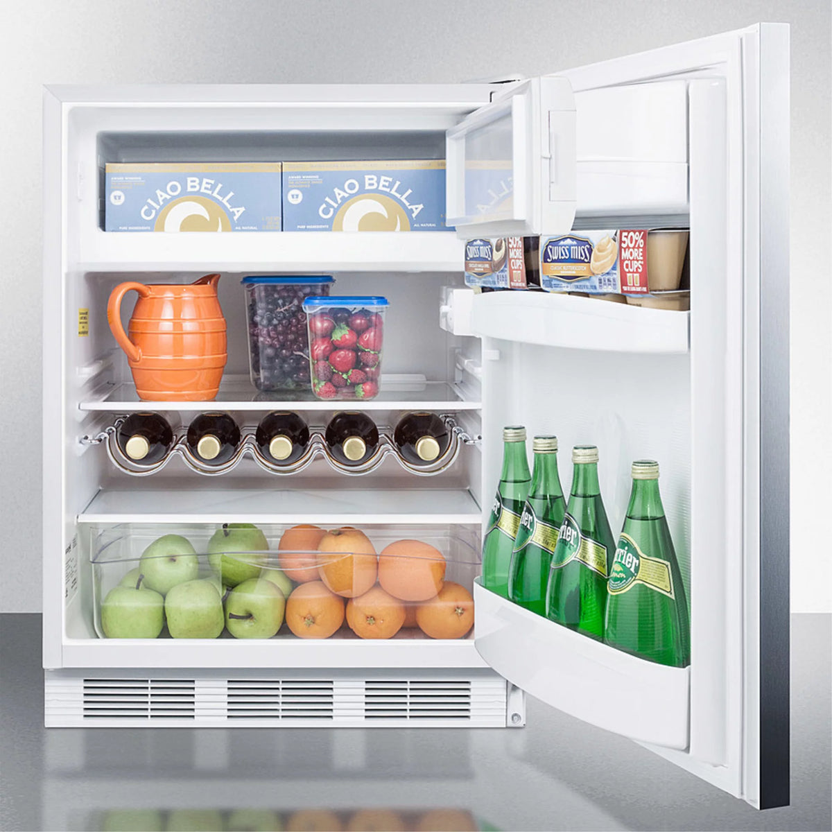 Undercounter Refrigerator-Freezer with Stainless Steel Door Z9886