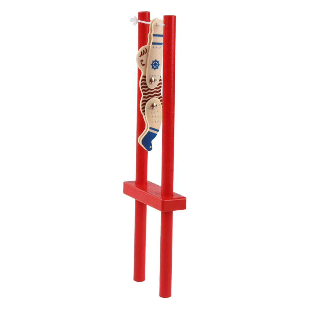 Wooden Acrobatic Monkey Hand Control String Gymnastic Man Wood Sensory Fidget Game Y178