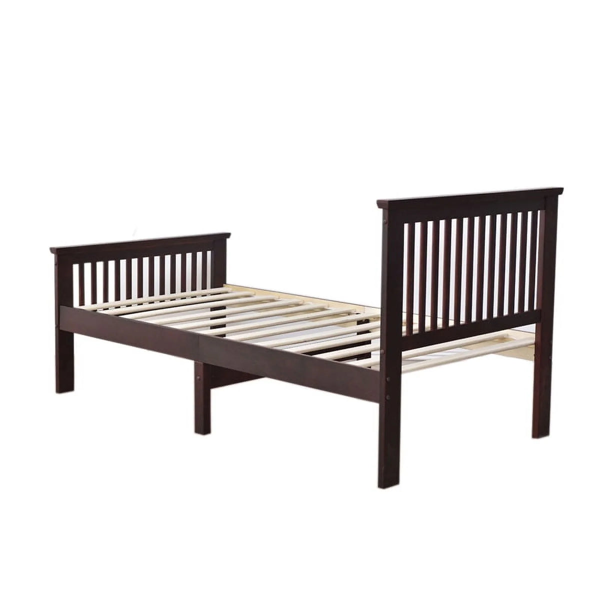 Pine Twin Bed and Dresser with Lock in Mahogany I4766