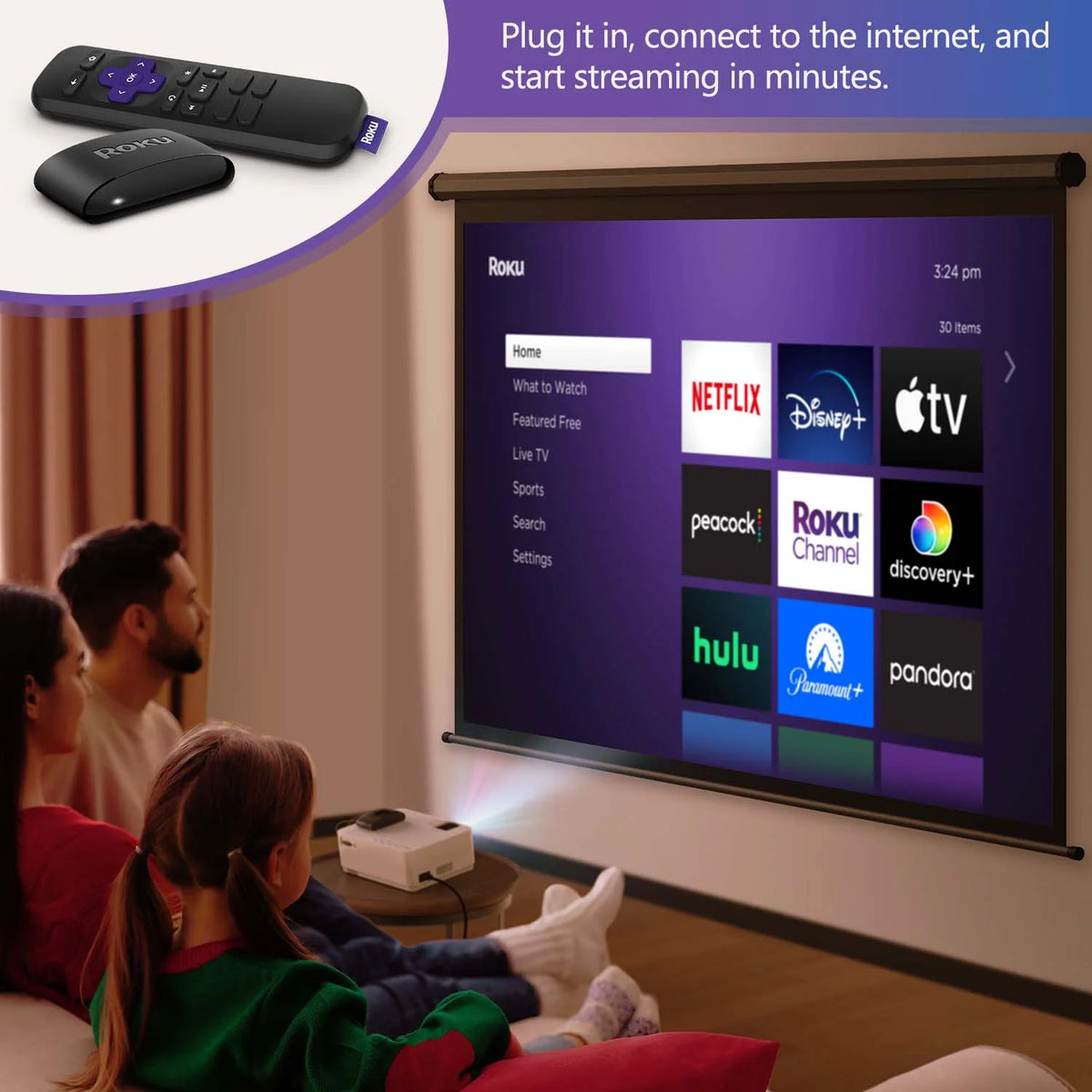 HD Mini Projector with Streaming Player K175774