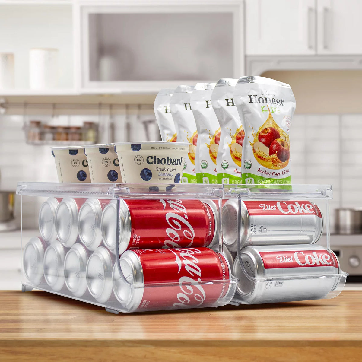 Clear 9 Cans Capacity BPA-Free Soda Can Organizer 2-Pack C95119