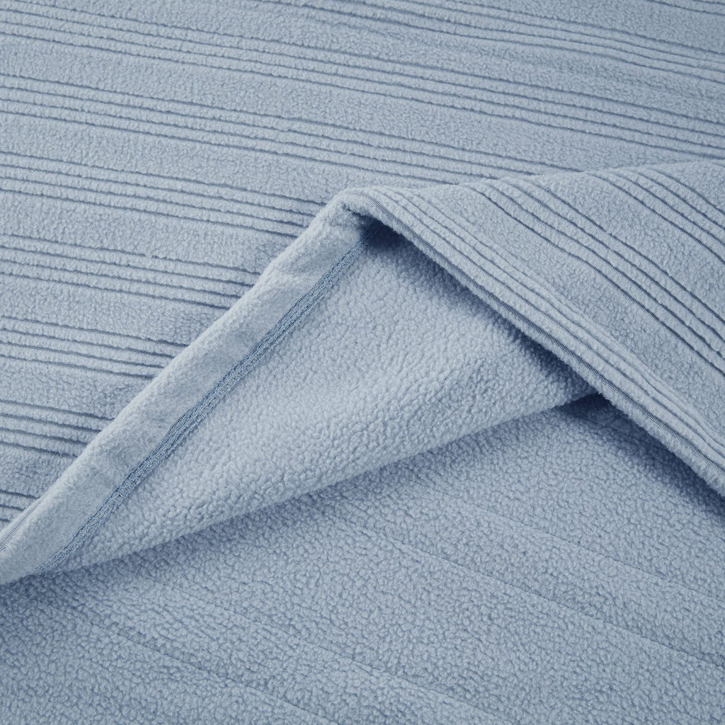 Queen Fleece Ultra Soft Electric Heated Blanket Dusty Blue N670073