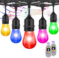 2-Pack RGB Outdoor String Lights with S14 Edison Bulbs 96FT D81043