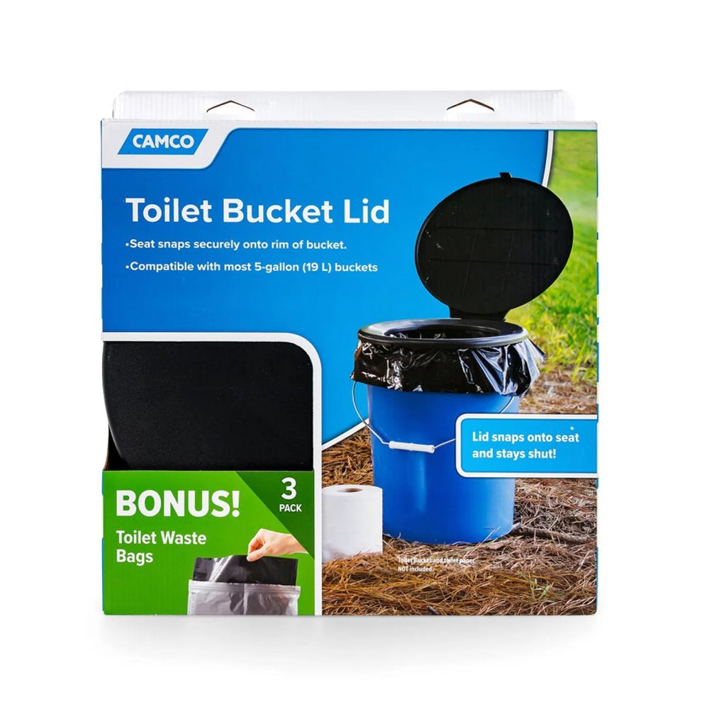 Black Bucket Toilet Seat with Lid L6062