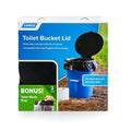 Black Bucket Toilet Seat with Lid L6062